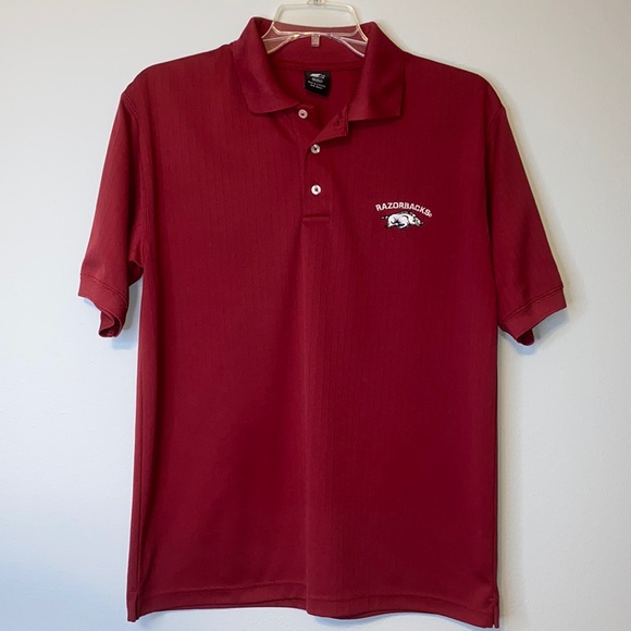 Arkansas Razorbacks Ribbed Starter Polo Shirt M - Picture 1 of 8